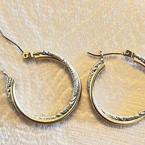 Gold and Silver Hoop Earrings